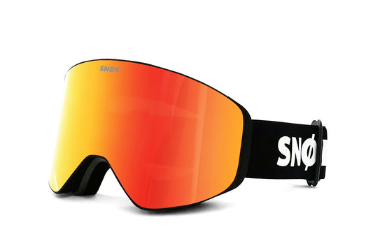 SNØK Glacier Goggles – Black (Red mirror)
