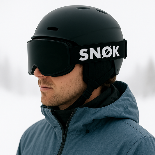 SNØK Glacier Goggles – Black (Matte Black mirror)